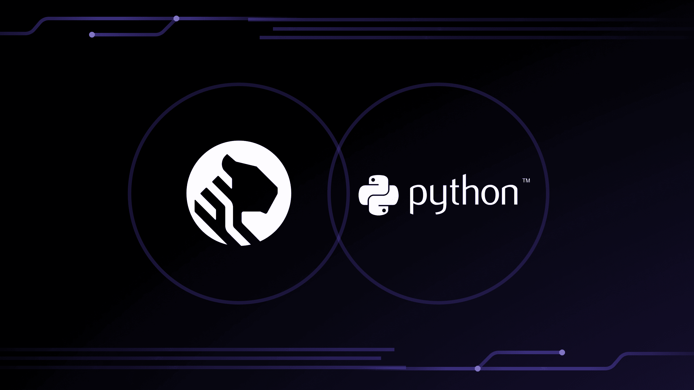 The Timescale and Python logos over a black background: 
