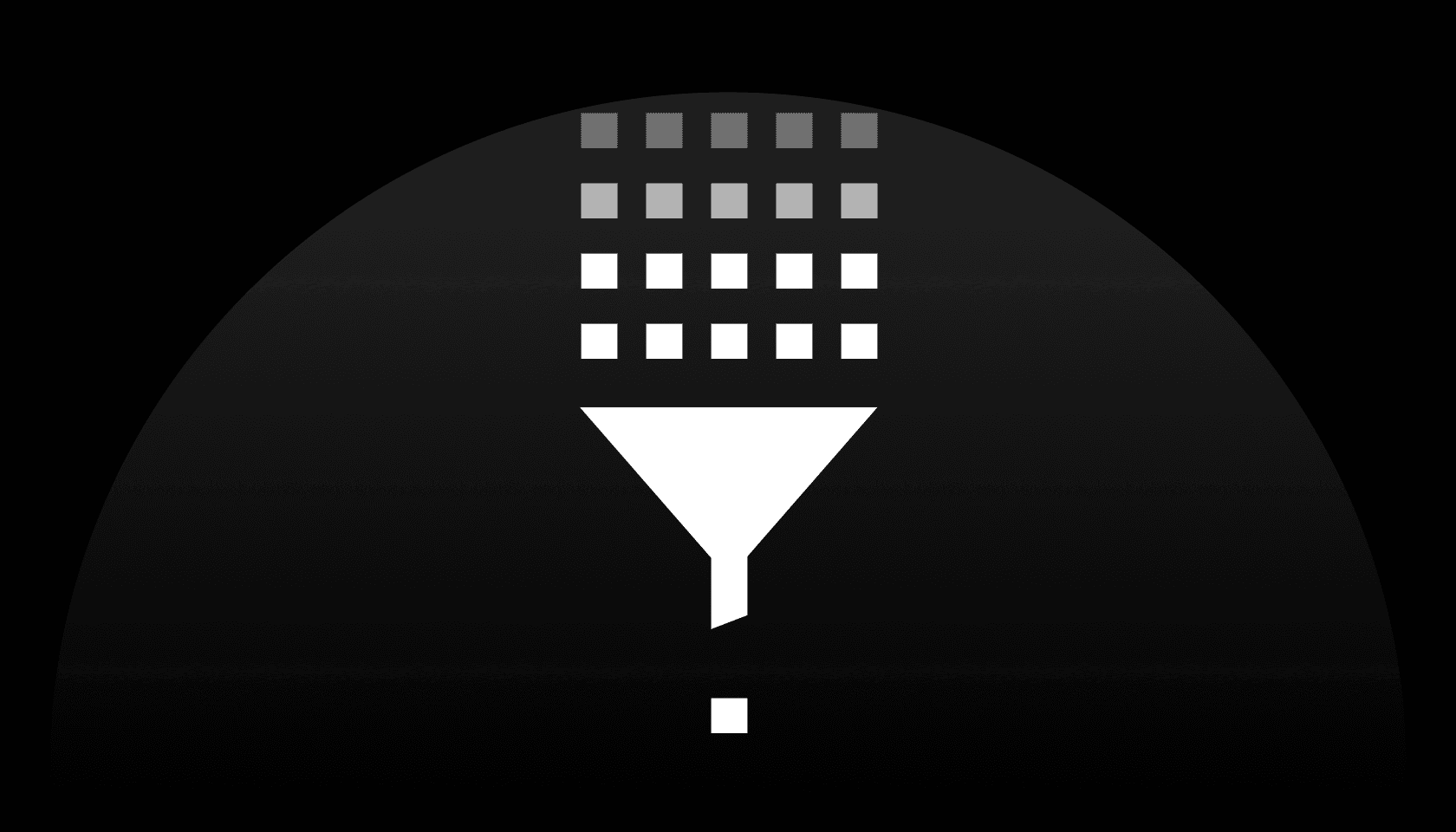 White data squares going through a funnel: tuple filtering enables handling compressed data as if it were uncompressed