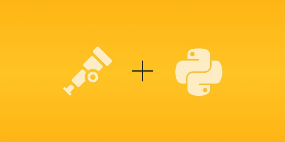 OpenTelemetry logo and Python logo on yellow background