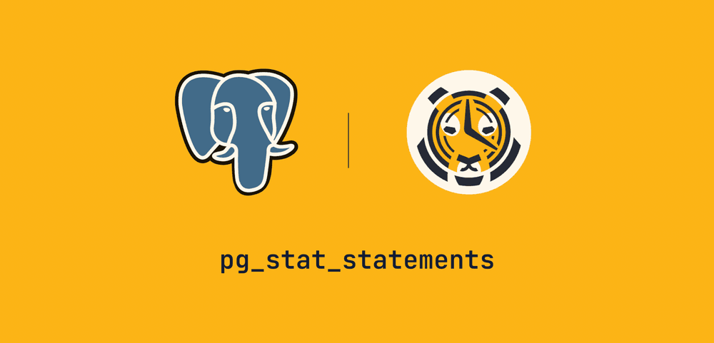 Identify Slow PostgreSQL Queries With pg_stat_statements: the PostgreSQL and Timescale logos on a yellow backdrop.