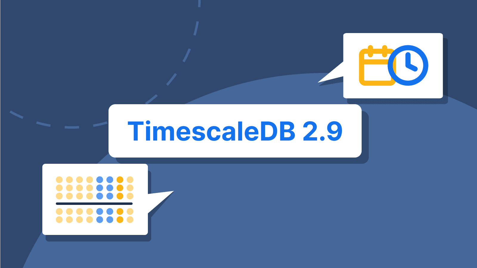 A representation of continuous aggregates and a job scheduler, part of TimescaleDB 2.9