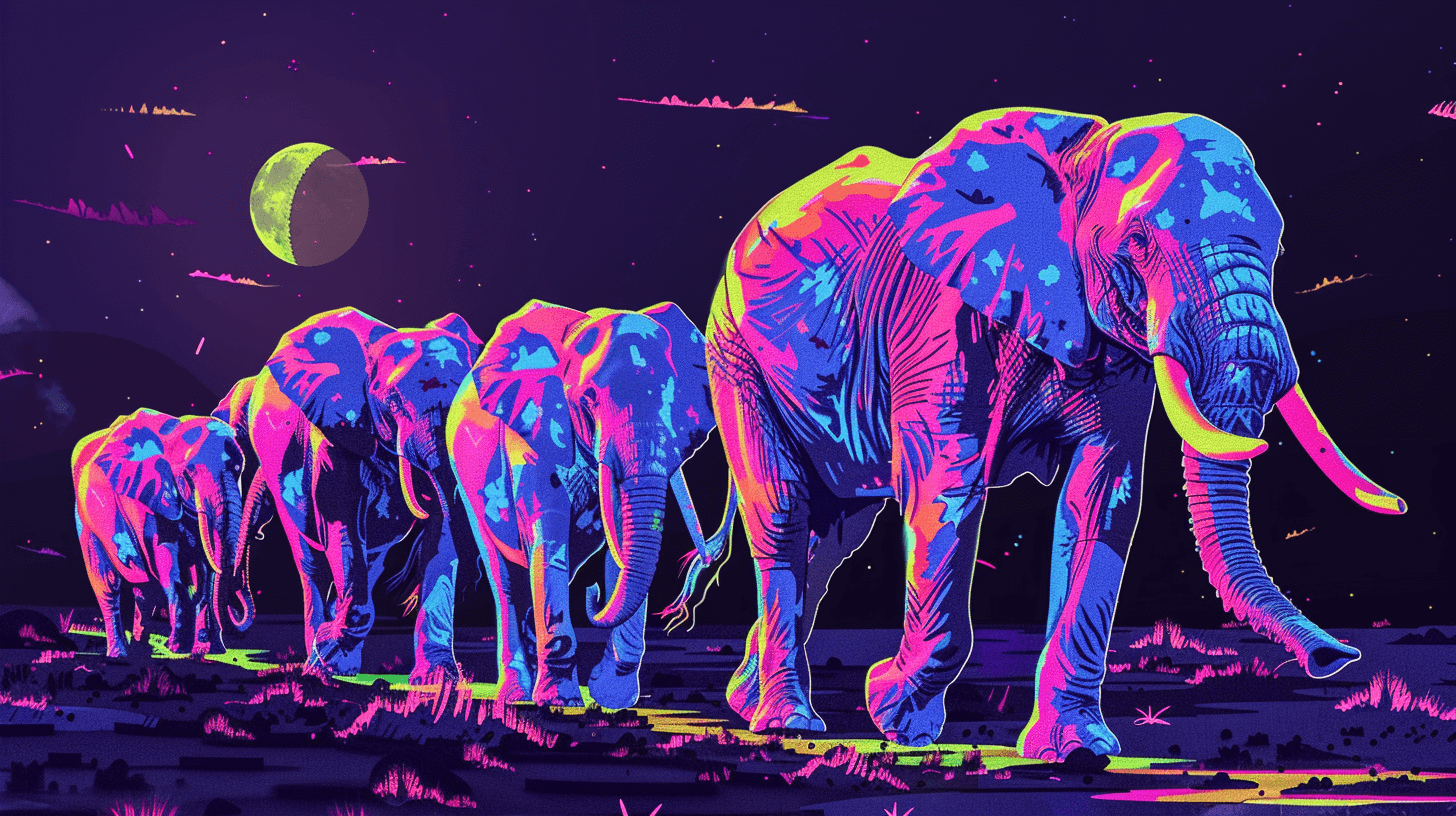 A pack of elephants in line representing replication (High Availability and Scalable Reads in PostgreSQL)