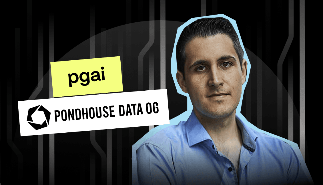 A portrait of author Andreas Nigg next to the words pgai and Pondhouse Data OG: building a content rec system.