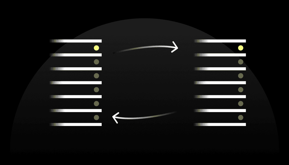 Two databases with arrows between them, representing cross-database queries
