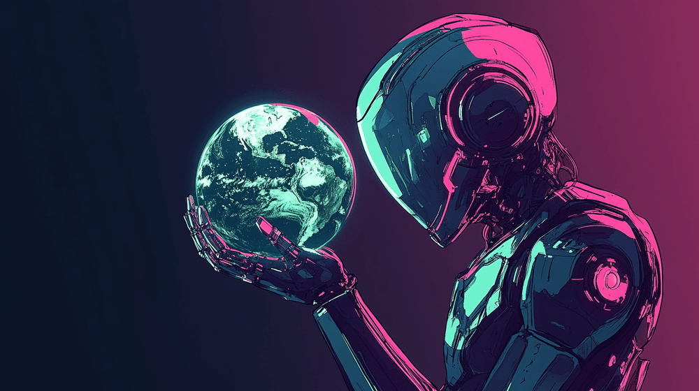 An AI robot holding a planet Earth globe: How AI Models Exclude Underserved Communities