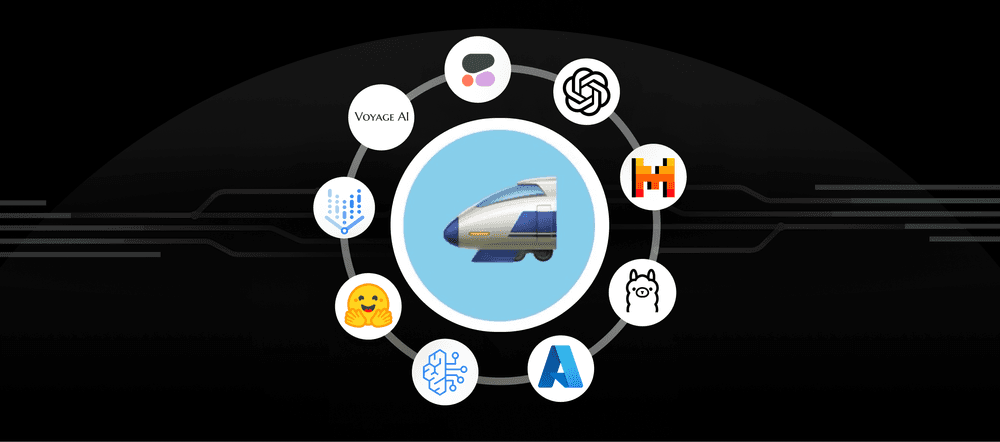 Stop Over-Engineering AI Apps: The LiteLLM logo surrounded by the logos of popular embedding models